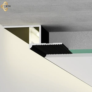 Aluminum LED Ceiling Light Profile Contour Lighting Fixtures Top Corner Line Bulb Lampshade Low Chandelier Tile Accessories
