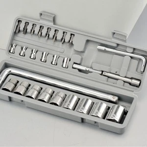 Factory Direct Multi-Purpose Durable 27-Piece Hardware Tool Combination Sleeve Set with Bending Rod and Screw Head Repair Tools