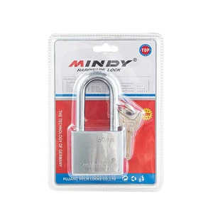 MINDY High Quality Fashion Longer Shackle Auto Jumping Anti-theft Iron Padlock
