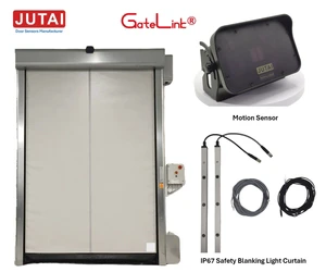 Industrial and Garage Door IP67 Safety Light Curtain with Fast Response, Blanking, and Door Rail Installation