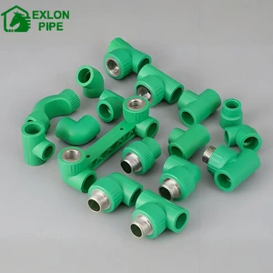 Factory Direct Whosale Plastic Brass Pipe Fittings PN25 Elbow Tee Coupling Adapter Pn25 Ppr Fitting and Series Prices List