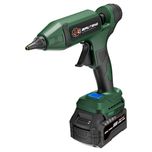 18V Cordless Hot-Melt Glue Gun 7/16 Glue Stick Plastic Versatile Efficient Lithium Battery Power Source Adjustable Temperature