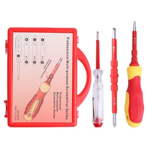 5-in-1 High Voltage Insulated Electrician Screwdriver Set Phillips Flathead Strong Magnet Special-Shaped Screwdriver Tool Set