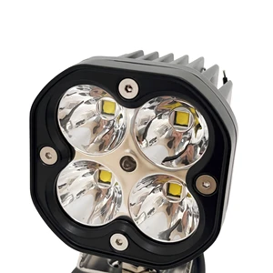 12V 40W Square Auto Exterior Lighting Reflective Cup Spotlight Rectangular Super Bright LED IP67 Waterproof Fogdriving Lights
