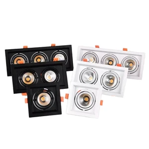 Modern LED Recessed Ceiling Lamp Spot Lighting with Square Rectangular Frame Housing Pot Lights