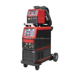 MIG500DW Water Cooled High Speed Pulse Multi Function MIG MAG Welder Economic Version with Gas Cylinder Trolley