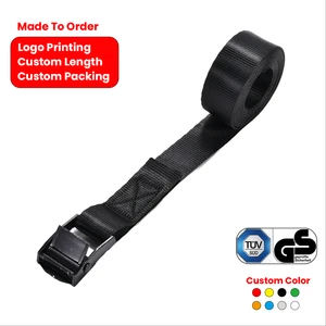 Made To Order 250kgs 25mm Black E-coating Cam Lock Buckle Tie Down Straps Cargo Lashing Strap Endless Cam Buckle Tie Down Strap