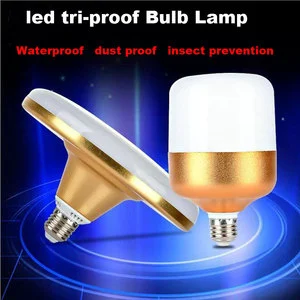 STL Super Brigth 220V Tri-Proof E27 LED UFO Bulb Lamp 10W 15W 20W 30W 40W 50W 60W Aluminum Golden 5730 LED Light Waterproof Lamp