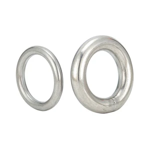 304 Stainless Steel Welded O Ring Round Ring Seamless Solid Metal Ring Marine Grade Hardware Rigging Fastener