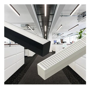 Customized Anti-Glare Commercial LED Batten Suspended Aluminum Pendant for Supermarket & Office Linkable Linear Lights