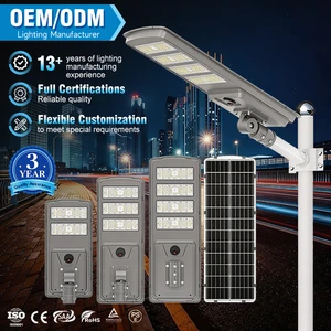 Best Price Project Use Outdoor Aluminium Street Lamp 100W 150W 200W Garden Integrated Led Solar Street Light