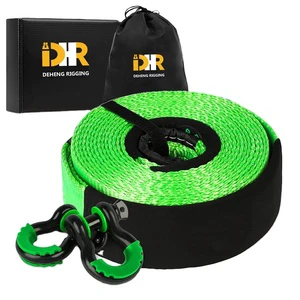 Heavy Duty Tow Straps Recovery Strap Towing Vehicle With Shackles for Car Vehicles