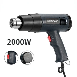 China High Quality 2000w 220v Adjustable Temperature 2 Flow Hand-held Hot Air Gun Corded Electric Heat Gun Kit