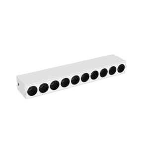 10-30W Indoor Home LED Linear Light Thin Aluminum Lamp Body with 10 Head Grille Surface Mounted CRI 90 Dimmable
