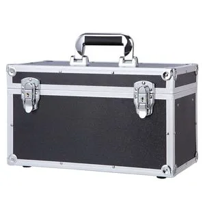 Portable Aluminum Alloy Tool Storage Box Multifunctional Metal Toolbox with Partitioned Compartments and Multi-Layers