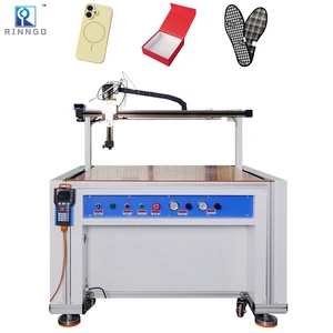 Frame Boxes Cardboard Box Leather Edge Semi Automatic Cnc PUR Cold Glue Aplicator Spray Hot Melt Glue Dispensing Machine