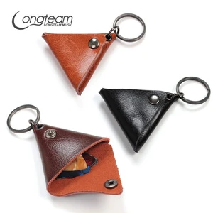 Leather Guitar Pick Bag Electric and Acoustic Guitar Pick Holder Ukulele Accessories