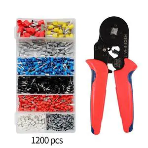 YTH Crimping Pliers Kit with 1200pcs Wire Ferrules Wire Crimper Tool Set for Electrical Wiring