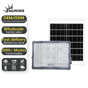 High Brightness IP66 Aluminum LED Solar Flood Light Remote Time Control 100W-500W 120 Beam Angle for Hiking Trails Rural Roads