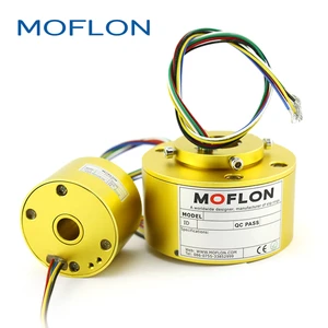 Sliding Electrical Contact Slip Ring Rotating Electrical Connectors Through Bore Slip Ring Rotary Joints With ID 80mm OD 158mm