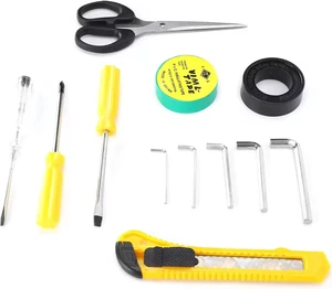 PEXMARTOOLS 37 Pcs Household Small Hand Tool Kit With Homeowner Tool Set General Plastic Tool Box Storage Case