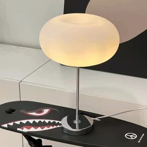 CHUSE High Quality White Glass Desk Lamp Decor Bedside Led Table Lamps for Bedroom