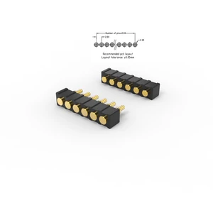 2mm Pitch Single Row Flat Bottom 3Pin Connector Pogopin Charging Head Thimble Charging Needle Head Factory Direct Sales Custom