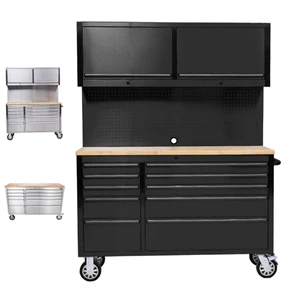 Factory Direct 430 Stainless Steel Tool Cabinet Multi-Functional Tool Chest Antirust Heavy Duty Rolling Tool Storage Cabinet