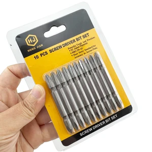 10Pcs Screwdriver Bits Set Double End Phillips 65MM Steel Magnetic Cross Drill Bits For Electric Screwdriver Impact Driver