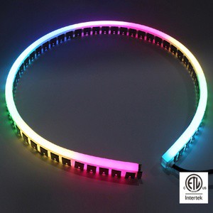 Hotel Shopping Mall Decoration Flexible Horizontal 12mm Wide 16W Pixel Light DC24V DMX LED Neon