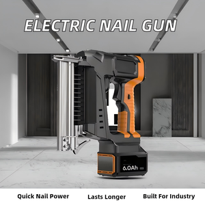 Stainless Steel Brad Nailer, Nail Shooting Tool for Woodworking Household Rechargeable Electric Nail Gun 4.0Ah with 2 Batteries