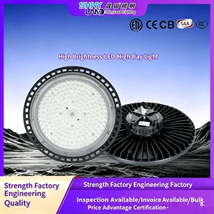 Industrial Commercial Lighting Hanging 100W 150W 200W IP65 Smd Round UFO Led High Bay Lights Warehouse Workshop Garage Fixture