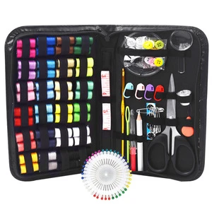 172pcs Portable Sewing Kit Gift for Beginners Includes Thread Needle Scissors Measure Tape Thimble for Knitting