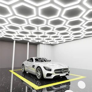 Customized Energy Saving Led Honeycomb Gym Garage Workshop Car Wash Hexagon Light