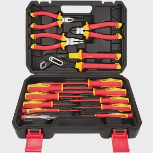 14PC Insulated Screwdriver & Pliers Set VDE Insulated Set 1000V Insulated Electrician Tool Set with Magnetic Phillips