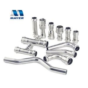 Factory Custom Pipe Connectors Sanitary Stainless Fittings Elbow Coupling Stainless Steel Pipe Fittings Suppliers