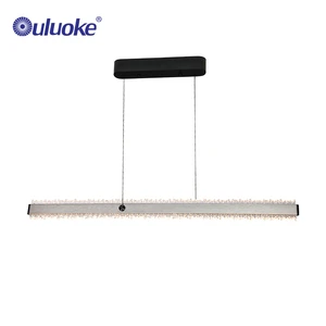 Custom Iron Aluminum Acrylic Indoor Dining Room Restaurant Bar Lighting 41w 50w 58w Led Linear Pendant Light