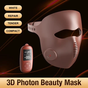 Latest Model LED Red Light Therapy Mask Silicone Upgraded Photon Beauty Device for Full Face Rejuvenation Ready to Ship