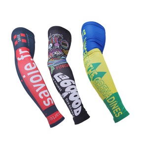 Waterproof Sports Compression Arm Sleeves for Cycling Fishing Basketball Custom Logo Printed UV Protection Set Blank Sublimation