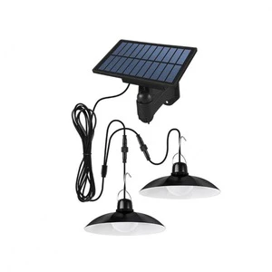 Wholesale DC LED Solar Shed Light Chandelier Lamp High Bay Corridor Garden Gazebo Yard Landscape Wall Mount Rechargeable Outdoor