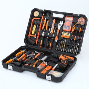 Durable Household DIY Tool Kit Set Complete Multi-Function Electrical Repair Carpentry Hardware Tools Carbon Steel Storage Case