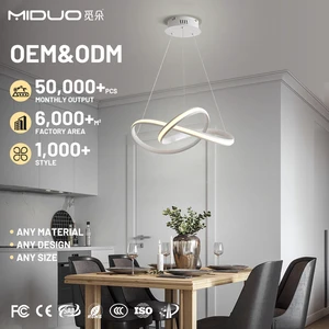 OEM Customized Aluminum Lamp Body LED Pendant Light Warm White 3 Color Temperatures Hanging Dining Room Restaurant Lamps