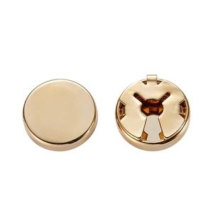 Wholesale Metal Cufflinks Clip Button Cover Metal Eco-Friendly Button Cover Cufflinks
