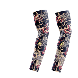 Old Customers Exclusive Summer Men's Breathable Ice Silk Arm Sleeve Sunscreen Flower Protective Tattoo Sleeve One Size Adult 369