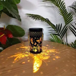 New Arrival Waterproof Solar Panel Garden Decorative Light IP44 LED Induction Lanterns Outdoor Landscape Iron Lamps