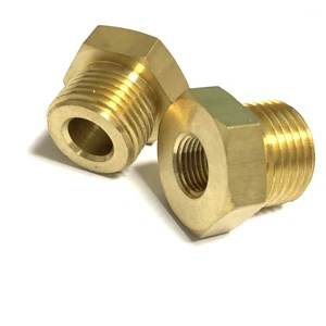 Chrome Plated Thread Extension Hose Pipe Nipple Connector Copper Parker 3/8 Brass Hex Bushing Reducer Adapter Tank Quick Fitting