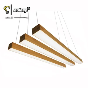 chinese chandelier lighting aluminum art wood linear light for restaurant hotel engineering light