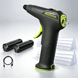 Professional Cordless Hot Melt Glue Gun Rechargeable Battery Powered Glue Gun With Fast Heating And Anti-Drip Nozzle
