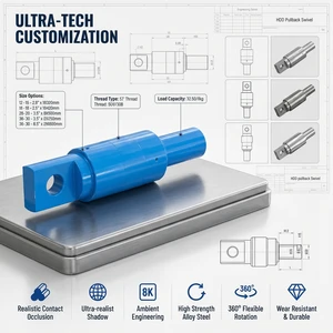 2026 Drillsoltek Heavy Duty HDD Pullback Swivel Single Ear Rotary Connector for Underground Pipeline and Cable Pulling