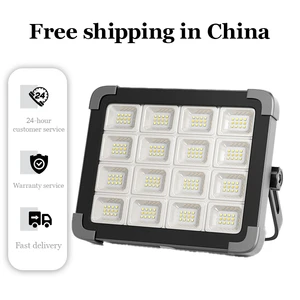 IP65 High Power Solar Rechargeable LED Floodlight ABS Lamp Body Touch & Remote Control Garden Use